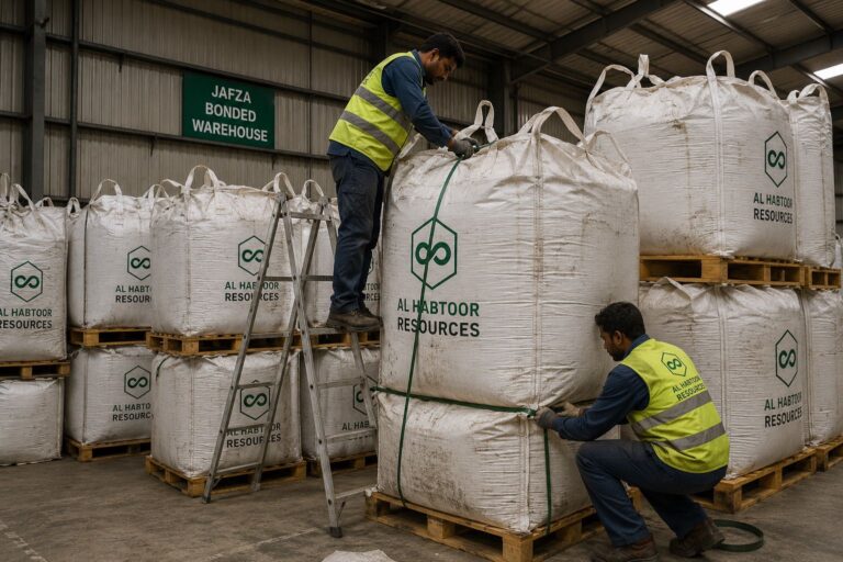 habtoor resources loading jumbo bags of soda ash